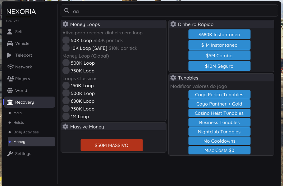 Nexoria | GTA V Mod Menu